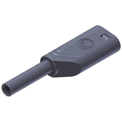 Hirschmann Test & Measurement Grey Male Banana Plug, 2mm Connector, Solder Termination, 10A, 1000V ac/dc, Gold Plating