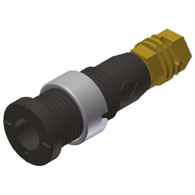 Hirschmann Test & Measurement Black Female Banana Socket, 2mm Connector, Solder Termination, 10A, 1000V ac/dc, Gold