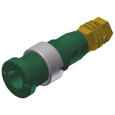 Hirschmann Test & Measurement Green Female Banana Socket, 2mm Connector, Solder Termination, 10A, 1000V ac/dc, Gold