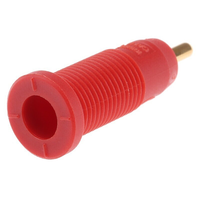 Hirschmann Test & Measurement Red Female Banana Socket, 2mm Connector, Solder Termination, 10A, 1000V ac/dc, Gold