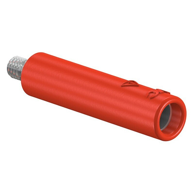 Staubli Red Female Banana Socket, 4 mm Connector, Screw Termination, 32A, 600V, Nickel Plating