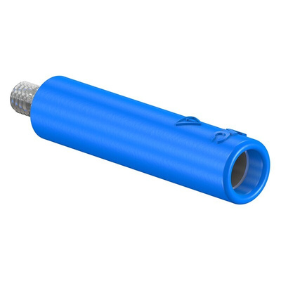 Staubli Blue Female Banana Socket, 4 mm Connector, Screw Termination, 32A, 600V, Nickel Plating