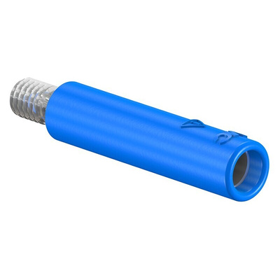 Staubli Blue Female Banana Socket, 4 mm Connector, Screw Termination, 32A, 600V, Nickel Plating