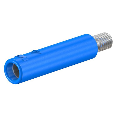 Staubli Blue Female Banana Socket, 4 mm Connector, Screw Termination, 32A, 600V, Nickel Plating