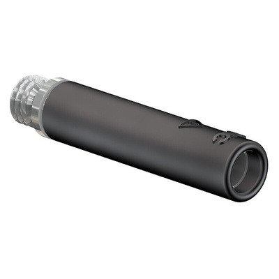 Staubli Black Female Banana Socket, 4 mm Connector, Screw Termination, 32A, 30 V, 60V dc, Nickel Plating