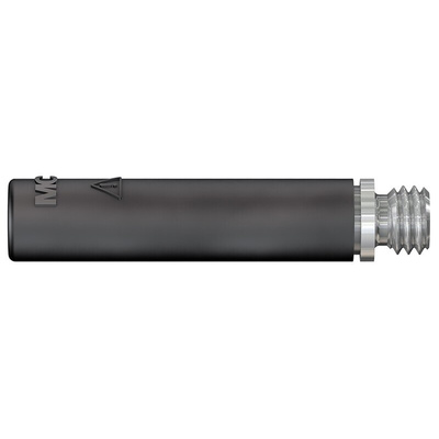 Staubli Black Female Banana Socket, 4 mm Connector, Screw Termination, 32A, 30 V, 60V dc, Nickel Plating
