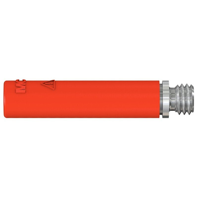 Staubli Red Female Banana Socket, 4 mm Connector, Screw Termination, 32A, 30 V, 60V dc, Nickel Plating