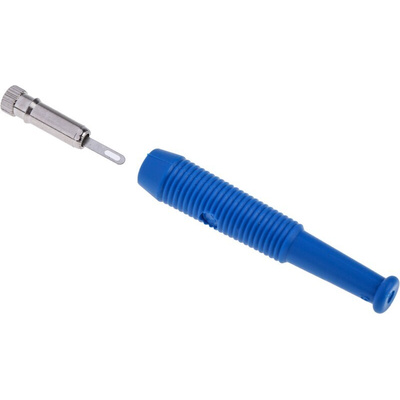 Hirschmann Test & Measurement Blue Female Banana Socket, 2mm Connector, Solder Termination, 6A