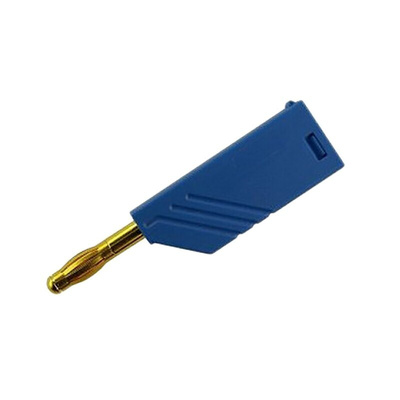 Hirschmann Test & Measurement Blue Male Banana Plug, 4 mm Connector, Screw Termination, 24A, 30 V ac, 60V dc, Gold