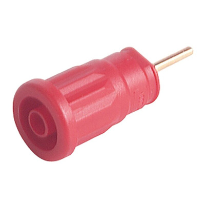 Hirschmann Test & Measurement Red Female Banana Socket, 4 mm Connector, Solder Termination, 24A, 1000V ac/dc, Gold