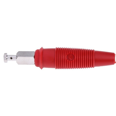 Hirschmann Test & Measurement Red Male Banana Plug, 4 mm Connector, Solder Termination, 32A, 30 V ac, 60V dc, Nickel