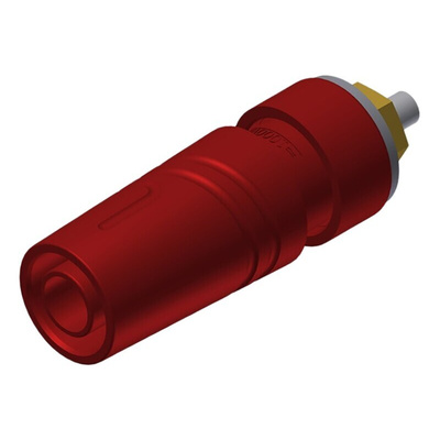 Hirschmann Test & Measurement Red Female Banana Socket, 4 mm Connector, Solder Termination, 32A, 1000V ac/dc, Gold