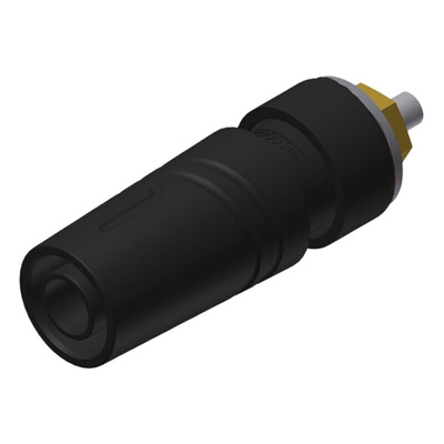 Hirschmann Test & Measurement Black Female Banana Socket, 4 mm Connector, Solder Termination, 32A, 1000V ac/dc, Gold