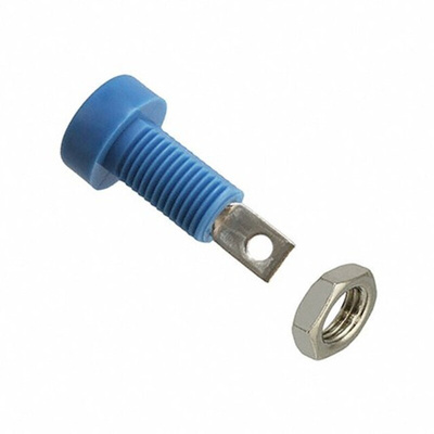 Cinch Blue Female Banana Socket, 4 mm Connector, Solder Termination, 15A, 3500V, Tin Plating