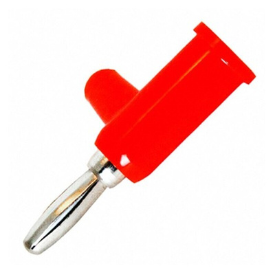Mueller Electric Red Male Banana Plug, 4 mm Connector, 15A, 5000V, Nickel Plating