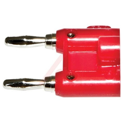 Mueller Electric Red Male Banana Plug, 4 mm Connector, 15A, 5000V, Nickel Plating