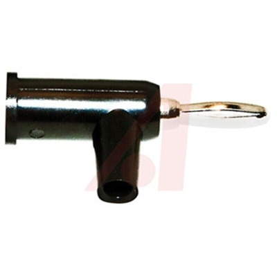 Mueller Electric Black Male Banana Plug, 4 mm Connector, 15A, 5000V, Nickel Plating