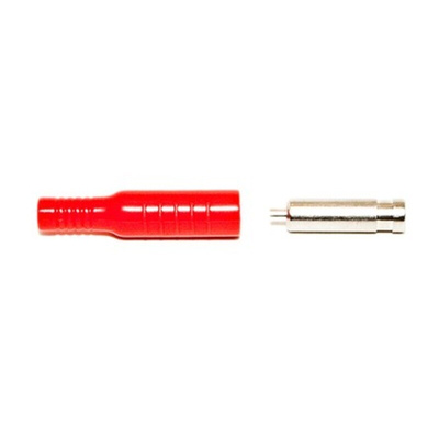 Mueller Electric Red Female Banana Socket, 4 mm Connector, Crimp, Solder Termination, 15A, 5000V dc, Nickel Plating