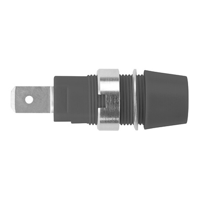 Schutzinger Black Female Banana Socket, 4 mm Connector, Tab Termination, 32A, 1000V, Nickel Plating