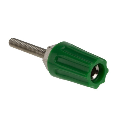 RS PRO 16A, Green Binding Post With Brass Contacts and Nickel Plated