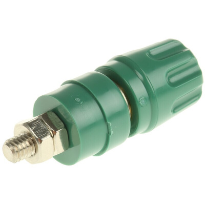 Hirschmann Test & Measurement Green Female Banana Plug - Screw, 60V dc