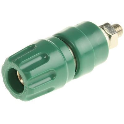 Hirschmann Test & Measurement Green Female Banana Plug - Screw, 60V dc