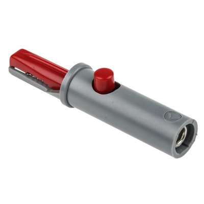Hirschmann Test & Measurement Crocodile Clip, Brass Contact, 6A, Red