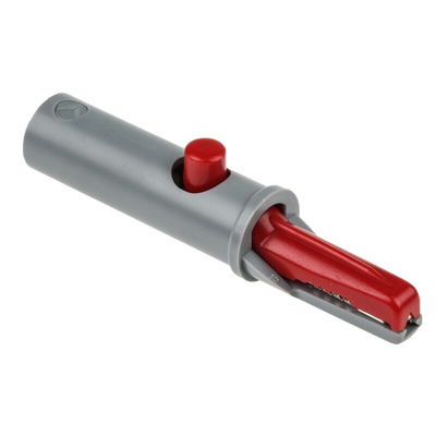 Hirschmann Test & Measurement Crocodile Clip, Brass Contact, 6A, Red
