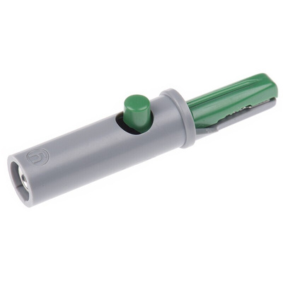 Hirschmann Test & Measurement Crocodile Clip, Brass Contact, 6A, Green