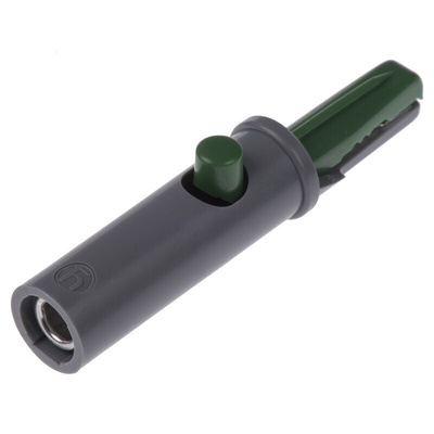Hirschmann Test & Measurement Crocodile Clip, Brass Contact, 6A, Green