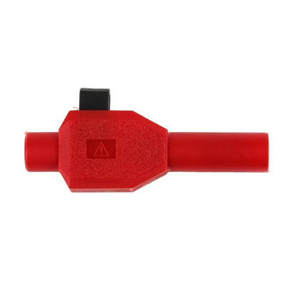 Staubli Red Male Banana Plug, 4 mm Connector, Clamp Termination, 10A, 600V, Nickel Plating
