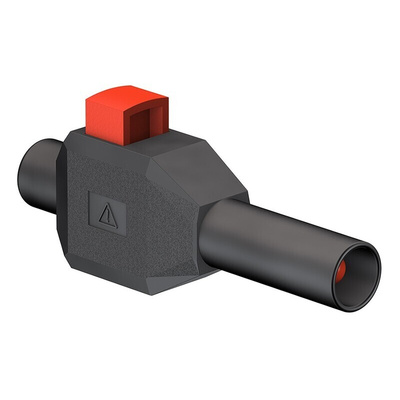 Staubli Black Male Banana Plug, 4 mm Connector, Clamp Termination, 10A, 600V, Nickel Plating