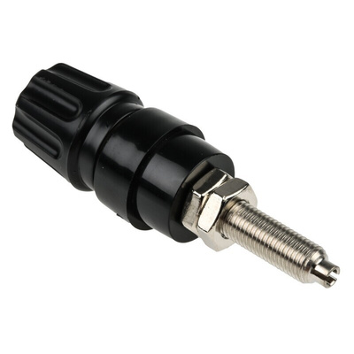 Hirschmann Test & Measurement 63A, Black Binding Post With Brass Contacts and Nickel Plated
