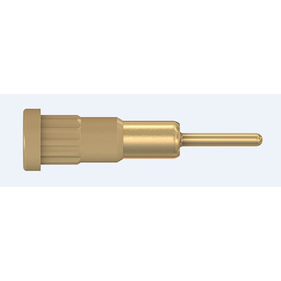 Staubli Brown Female Banana Socket, 4 mm Connector, Press Fit Termination, 25A, 30 V, 60V dc, Gold Plating