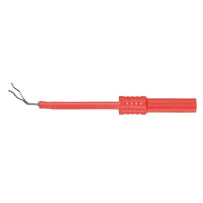 Schutzinger Red Female Test Socket, 4 mm Connector, Solder Termination, 1A, 600V, Nickel Plating