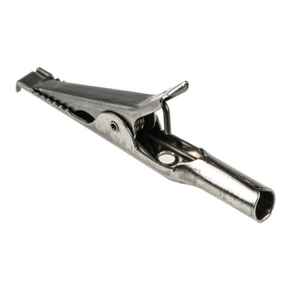 Hirschmann Test & Measurement Crocodile Clip 4 mm Connection, Stainless Steel Contact, 4A