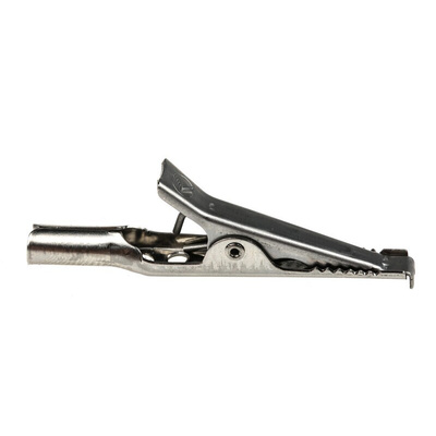 Hirschmann Test & Measurement Crocodile Clip 4 mm Connection, Stainless Steel Contact, 4A