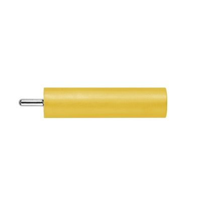 Schutzinger Yellow Female Banana Socket, 4 mm Connector, PC Pin Termination, 20A, 1000V, Nickel Plating