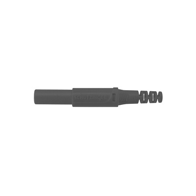 Schutzinger Black Male Banana Plug, 4 mm Connector, Screw Termination, 32A, 1000V, Nickel Plating