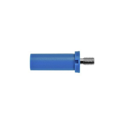 Schutzinger Red Male Banana Plug, 4 mm Connector, M4 Thread Termination, 32A, 600V, Nickel Plating