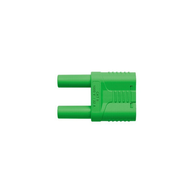 Schutzinger Green Male Banana Plug, 4 mm Connector, Nickel Plating