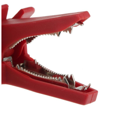 RS PRO Crocodile Clip, 10A, Black, Red