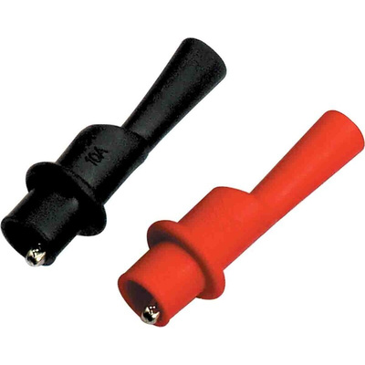 RS PRO Crocodile Clip, Nickel-Plated Steel Contact, 10A, Black, Red