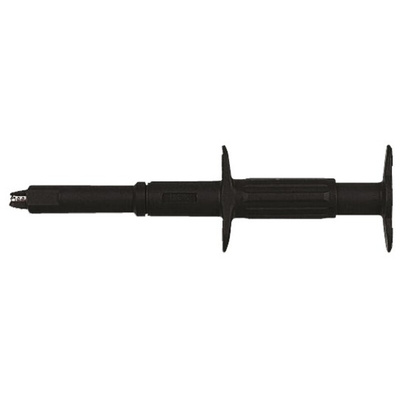 Staubli Crocodile Clip 4 mm Connection, Nickel-Plated Steel Contact, 16A, Black