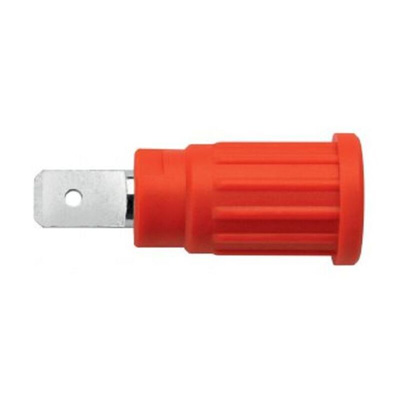 Schutzinger Brown Male Banana Socket, Press-In Termination, 32A, 1kV, Nickel Plating