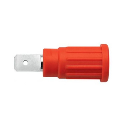 Schutzinger Grey Male Banana Socket, Press-In Termination, 32A, 1kV, Nickel Plating