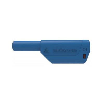 Schutzinger Yellow Male Banana Plug, Screw Termination, 32A, 1kV, Nickel Plating