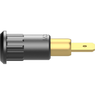 Staubli Yellow Socket Test Socket, Tab Termination, 25A, 30V ac, Gold Plating