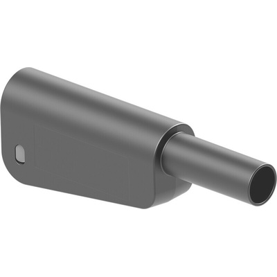 Staubli Black Plug Test Plug, Solder Termination, 32A, 1kV, Gold Plating