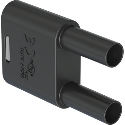 Staubli Black Plug Test Plug, 32A, 1kV, Nickel Plating